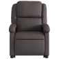 vidaXL Sillón masaje eléctrico elevable cuero auténtico marrón oscuro vidaXL Sillón masaje eléctrico elevable cuero auténtico marrón oscuro