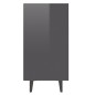 vidaXL Aparador de madera contrachapada gris brillante 103,5x35x70 cm vidaXL Aparador de madera contrachapada gris brillante 103,5x35x70 cm