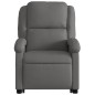 vidaXL Sillón reclinable masaje eléctrico de pie cuero auténtico gris vidaXL Sillón reclinable masaje eléctrico de pie cuero auténtico gris