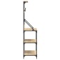 vidaXL Estantería cocina con ganchos 4 niveles madera ingeniería roble vidaXL Estantería cocina con ganchos 4 niveles madera ingeniería roble