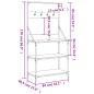 vidaXL Estantería cocina con ganchos 4 niveles madera ingeniería roble vidaXL Estantería cocina con ganchos 4 niveles madera ingeniería roble