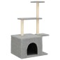 vidaXL Rascador para gatos con postes de sisal gris claro 110 cm vidaXL Rascador para gatos con postes de sisal gris claro 110 cm