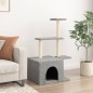 vidaXL Rascador para gatos con postes de sisal gris claro 110 cm vidaXL Rascador para gatos con postes de sisal gris claro 110 cm