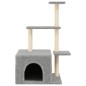 vidaXL Rascador para gatos con postes de sisal gris claro 110 cm vidaXL Rascador para gatos con postes de sisal gris claro 110 cm