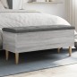 vidaXL Banco con almacenaje madera ingeniería gris Sonoma 102x42x46 cm