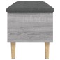 vidaXL Banco con almacenaje madera ingeniería gris Sonoma 102x42x46 cm