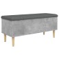 vidaXL Banco almacenaje madera ingeniería gris hormigón 102x42x46 cm vidaXL Banco almacenaje madera ingeniería gris hormigón 102x42x46 cm