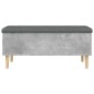 vidaXL Banco almacenaje madera ingeniería gris hormigón 102x42x46 cm vidaXL Banco almacenaje madera ingeniería gris hormigón 102x42x46 cm