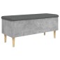 vidaXL Banco almacenaje madera ingeniería gris hormigón 102x42x46 cm vidaXL Banco almacenaje madera ingeniería gris hormigón 102x42x46 cm