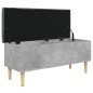 vidaXL Banco almacenaje madera ingeniería gris hormigón 102x42x46 cm vidaXL Banco almacenaje madera ingeniería gris hormigón 102x42x46 cm