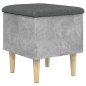 vidaXL Banco con almacenaje madera ingeniería gris hormigón 42x42x46cm vidaXL Banco con almacenaje madera ingeniería gris hormigón 42x42x46cm