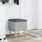 vidaXL Banco con almacenaje madera ingeniería gris hormigón 42x42x46cm vidaXL Banco con almacenaje madera ingeniería gris hormigón 42x42x46cm