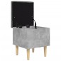 vidaXL Banco con almacenaje madera ingeniería gris hormigón 42x42x46cm vidaXL Banco con almacenaje madera ingeniería gris hormigón 42x42x46cm