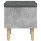 vidaXL Banco con almacenaje madera ingeniería gris hormigón 42x42x46cm vidaXL Banco con almacenaje madera ingeniería gris hormigón 42x42x46cm