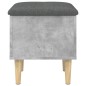 vidaXL Banco con almacenaje madera ingeniería gris hormigón 42x42x46cm vidaXL Banco con almacenaje madera ingeniería gris hormigón 42x42x46cm