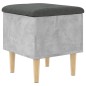 vidaXL Banco con almacenaje madera ingeniería gris hormigón 42x42x46cm vidaXL Banco con almacenaje madera ingeniería gris hormigón 42x42x46cm