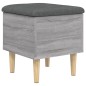 vidaXL Banco con almacenaje madera ingeniería gris Sonoma 42x42x46 cm vidaXL Banco con almacenaje madera ingeniería gris Sonoma 42x42x46 cm