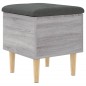 vidaXL Banco con almacenaje madera ingeniería gris Sonoma 42x42x46 cm vidaXL Banco con almacenaje madera ingeniería gris Sonoma 42x42x46 cm