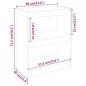 vidaXL Estantería/divisor de espacios madera pino gris 60x30x71,5 cm vidaXL Estantería/divisor de espacios madera pino gris 60x30x71,5 cm