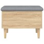 vidaXL Banco con almacenaje madera ingeniería roble Sonoma 62x42x46 cm vidaXL Banco con almacenaje madera ingeniería roble Sonoma 62x42x46 cm