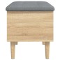 vidaXL Banco con almacenaje madera ingeniería roble Sonoma 62x42x46 cm vidaXL Banco con almacenaje madera ingeniería roble Sonoma 62x42x46 cm