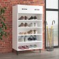 vidaXL Mueble zapatero de madera contrachapada blanco 60x35x105 cm