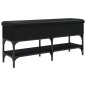vidaXL Banco zapatero madera de ingeniería negro 102x32x45 cm vidaXL Banco zapatero madera de ingeniería negro 102x32x45 cm