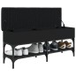vidaXL Banco zapatero madera de ingeniería negro 102x32x45 cm vidaXL Banco zapatero madera de ingeniería negro 102x32x45 cm