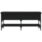 vidaXL Banco zapatero madera de ingeniería negro 102x32x45 cm vidaXL Banco zapatero madera de ingeniería negro 102x32x45 cm