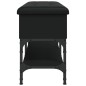 vidaXL Banco zapatero madera de ingeniería negro 102x32x45 cm vidaXL Banco zapatero madera de ingeniería negro 102x32x45 cm