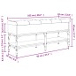 vidaXL Banco zapatero madera de ingeniería negro 102x32x45 cm vidaXL Banco zapatero madera de ingeniería negro 102x32x45 cm
