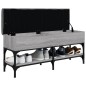 vidaXL Banco zapatero madera de ingeniería gris Sonoma 102x32x45 cm vidaXL Banco zapatero madera de ingeniería gris Sonoma 102x32x45 cm