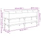 vidaXL Banco zapatero madera de ingeniería gris Sonoma 102x32x45 cm vidaXL Banco zapatero madera de ingeniería gris Sonoma 102x32x45 cm