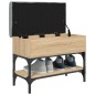 vidaXL Banco zapatero madera de ingeniería roble Sonoma 62x32x45 cm