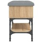 vidaXL Banco zapatero madera de ingeniería roble Sonoma 62x32x45 cm