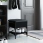 vidaXL Banco zapatero madera de ingeniería negro 42x42x45 cm vidaXL Banco zapatero madera de ingeniería negro 42x42x45 cm