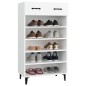 vidaXL Mueble zapatero de madera contrachapada blanco 60x35x105 cm
