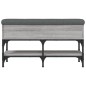 vidaXL Banco zapatero madera de ingeniería gris Sonoma 82x32x45 cm