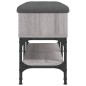 vidaXL Banco zapatero madera de ingeniería gris Sonoma 82x32x45 cm