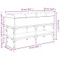 vidaXL Banco zapatero madera de ingeniería gris Sonoma 82x32x45 cm