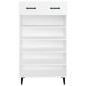 vidaXL Mueble zapatero de madera contrachapada blanco 60x35x105 cm