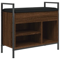 vidaXL Banco zapatero madera de ingeniería marrón roble 65,5x32x57,5cm