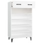vidaXL Mueble zapatero de madera contrachapada blanco 60x35x105 cm