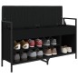 vidaXL Banco zapatero madera de ingeniería negro 105,5x32x57,5 cm
