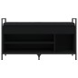 vidaXL Banco zapatero madera de ingeniería negro 105,5x32x57,5 cm