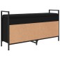 vidaXL Banco zapatero madera de ingeniería negro 105,5x32x57,5 cm