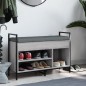 vidaXL Banco zapatero madera de ingeniería gris Sonoma 85,5x32x57,5 cm vidaXL Banco zapatero madera de ingeniería gris Sonoma 85,5x32x57,5 cm