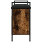 vidaXL Banco zapatero madera ingeniería roble ahumado 65,5x32x57,5 cm