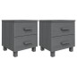 vidaXL Mesitas noche 2 uds HAMAR pino macizo gris oscuro 40x35x44,5 cm vidaXL Mesitas noche 2 uds HAMAR pino macizo gris oscuro 40x35x44,5 cm