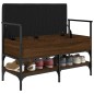 vidaXL Banco zapatero madera de ingeniería marrón roble 85,5x42x57,5cm